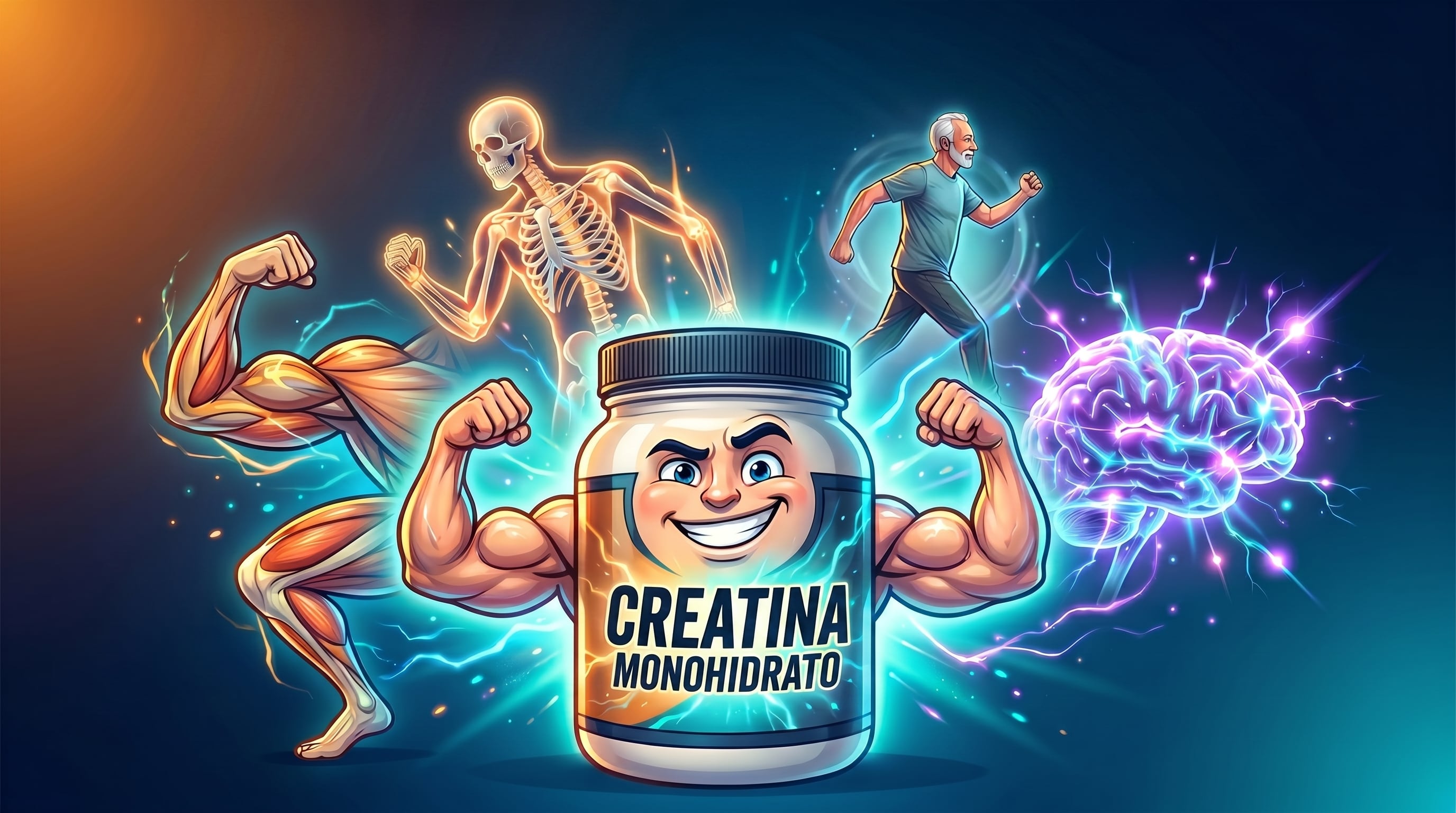 La creatina actúa como reserva de energía celular y ayuda a sostener los niveles de ATP durante el ejercicio intenso (Imagen Ilustrativa Infobae)