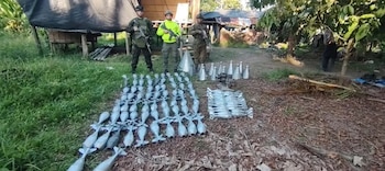 El Ejército y la Policía desmantelaron en Solita una fábrica clandestina de explosivos atribuida a la facción GAO-r Calarcá - crédito @COL_EJERCITO / X