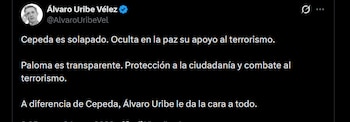 Álvaro Uribe - crédito @AlvaroUribeVel/X