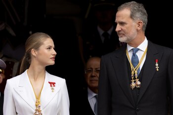 La princesa Leonor y Felipe