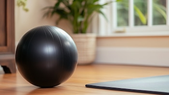 Cinco ejercicios con fitball para fortalecer las piernas en casa