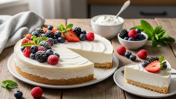 Tarta de yogur light sin azúcar y sin horno: receta fácil, fresca y saludable