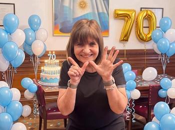 La senadora nacional Patricia Bullrich; hoy cumple 70 años