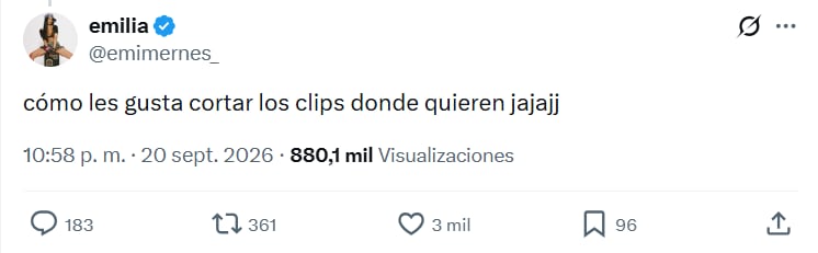 La publicación de Mernes en la plataforma X superó las 880 mil visualizaciones tras la repercusión de la polémica