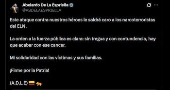 Abelardo de la Espriella - crédito @ABDELAESPRIELLA/X