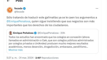 Fecode le responde a Enrique