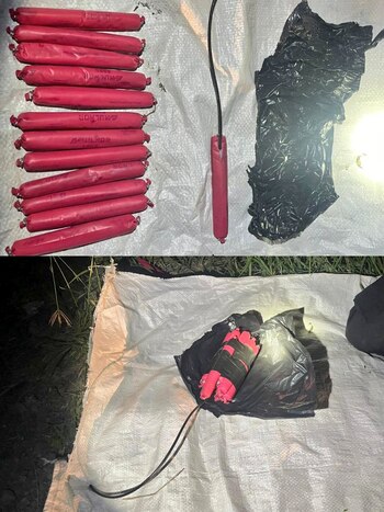 Explosivos decomisados por la Policía