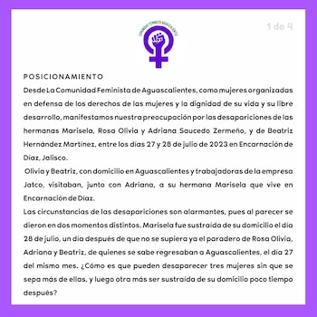 Parte del mensaje de una