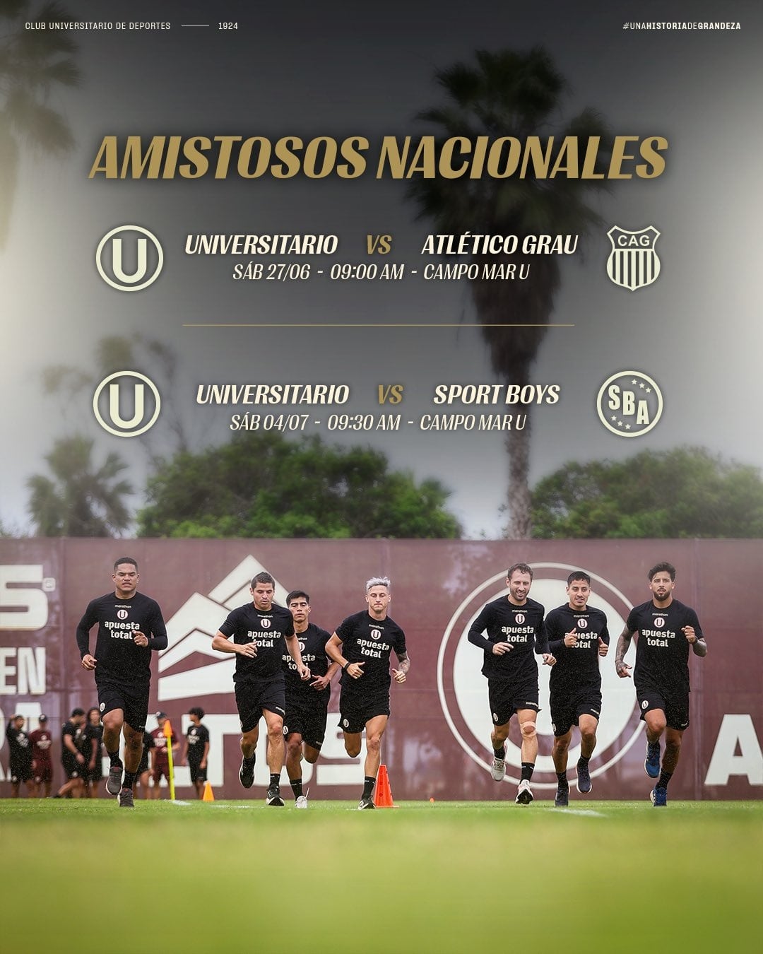 Rivales de Universitario para amistosos previo al Torneo Clausura 2026. (Universitario)