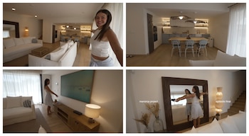 Laura Escanes en el salón de su casa de Menorca. (YouTube @LauraEscanes)