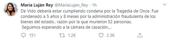 El tuit de la diputada