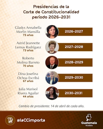 Gráfico informativo detalla quien presidiría