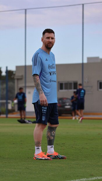 Leo Messi posa en el