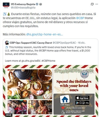 La Embajada hace un llamado