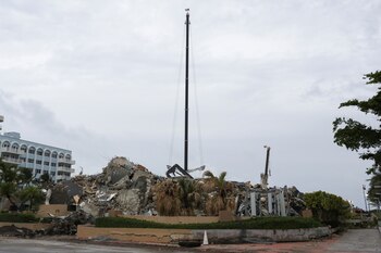 Escombros del derrumbe