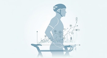 Ilustración médica muestra un ciclista