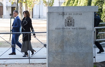 10/11/2022 El expresidente de la Diputación Martín Marcos Martínez a su llegada a la Audiencia Nacional para el juicio por la trama leonesa del 'caso Púnica', a 10 de noviembre de 2022, en Madrid (España). Los acusados se enfrentan a penas de entre ocho y cinco años y medio de prisión por los trabajos de reputación 'online' y asesoramiento al expresidente de la Diputación de León Martín de Marcos y por la adjudicación de contratos para la estación de esquí de San Isidro. Además, se acusa a las empresas que desarrollaron los trabajos, Eico Online y Madiva Editorial, que habrían recibido unos 90.000 euros de fondos públicos de forma irregular.
POLITICA
Gustavo Valiente - Europa Press