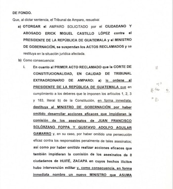 La Corte de Constitucionalidad fijó un plazo de 48 horas al presidente Bernardo Arévalo para que presente informes sobre recientes hechos de violencia.
