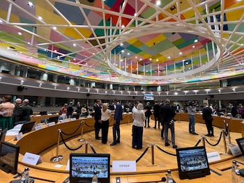 30/08/2024 Vista general de la reunión del Consejo de Asuntos Exteriores y Defensa de la Unión Europea en Bruselas, a 30 de agosto de 2024, en Bruselas (Bélgica).
POLITICA
Ministerio de Defensa