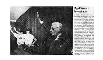 Miguel Serrano y un recorte