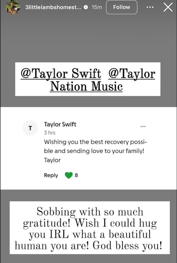 La donación de Taylor Swift para apoyar a una madre víctima de un accidente automovilístico