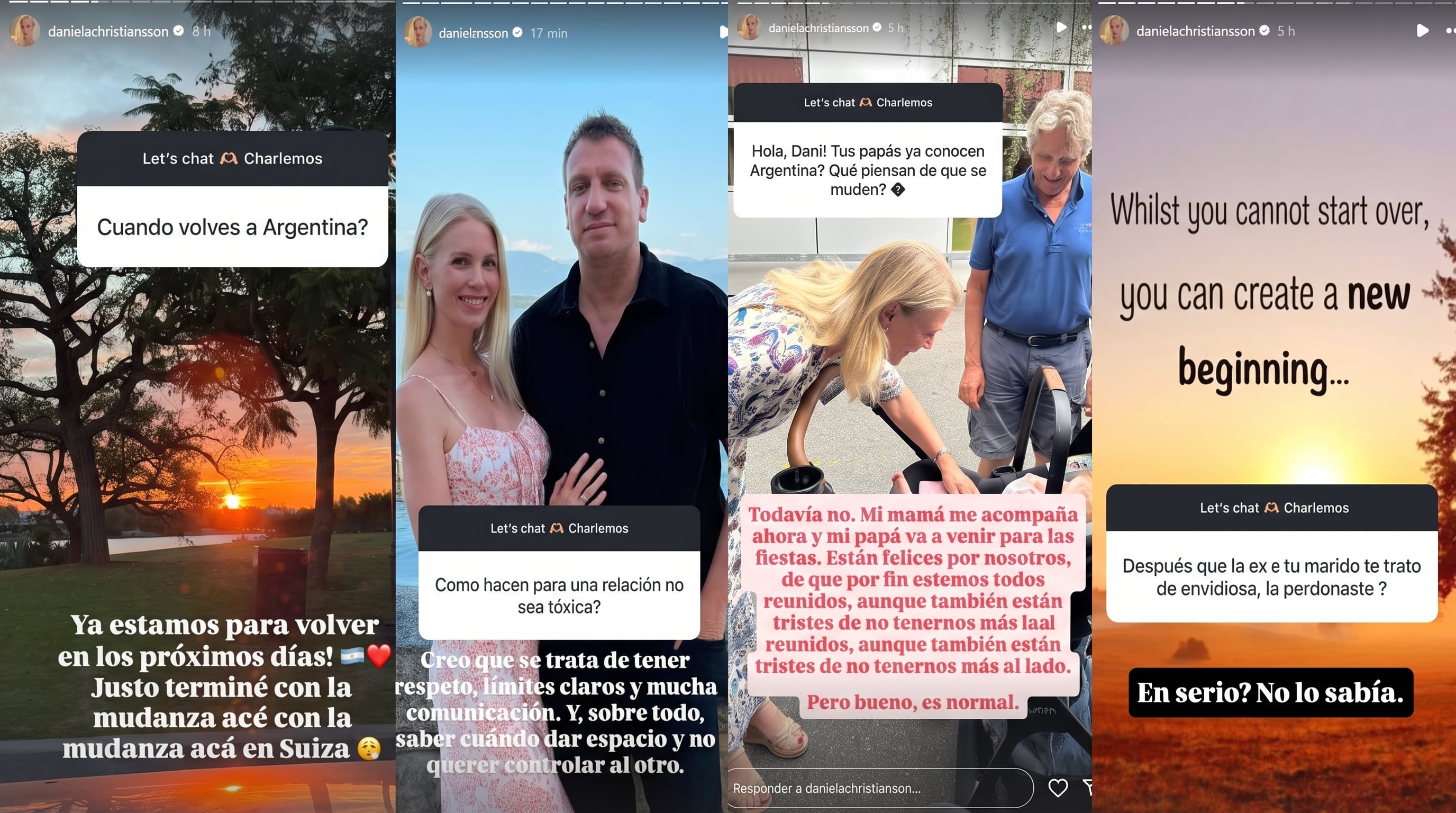 Daniela Christiansson habló sobre Wanda Nara, la exesposa de su pareja (Instagram)