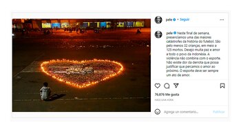 Pelé envió su mensaje a