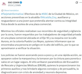 Comunicado oficial.