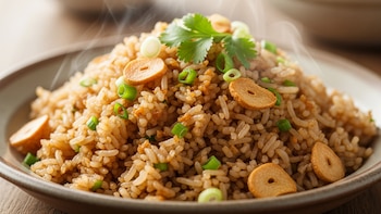 Receta de arroz frito con ajo, rápida y fácil