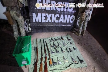 Armas aseguradas por el ejército
