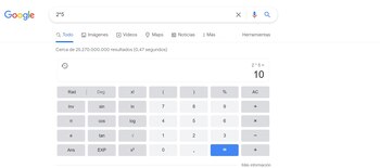 Al ingresar un cálculo matemático,