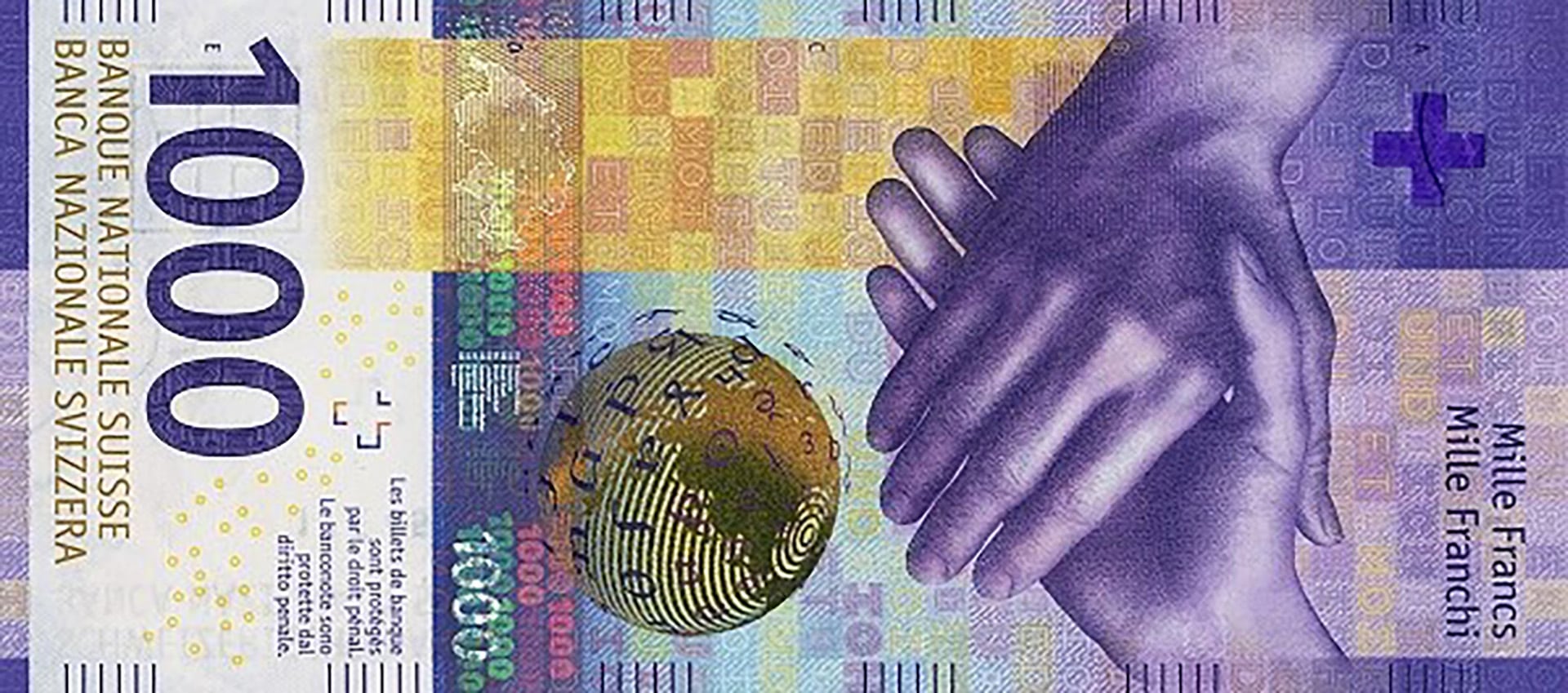 El billete de 1.000 francos suizos es el de mayor valor facial que sigue en impresión y circulación habitual