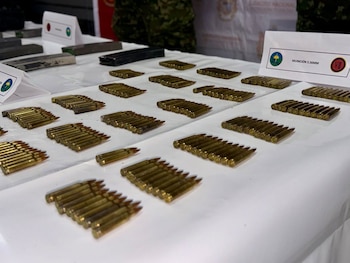 Las tropas de la Décima Quinta Brigada incautaron dos armas de fuego cortas, una granada y munición de varios calibres durante el operativo. (Ejército Nacional)
