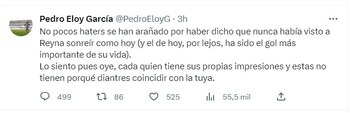Respuesta de Pedro García a