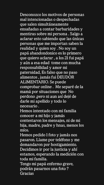 “Desconozco los motivos de personas