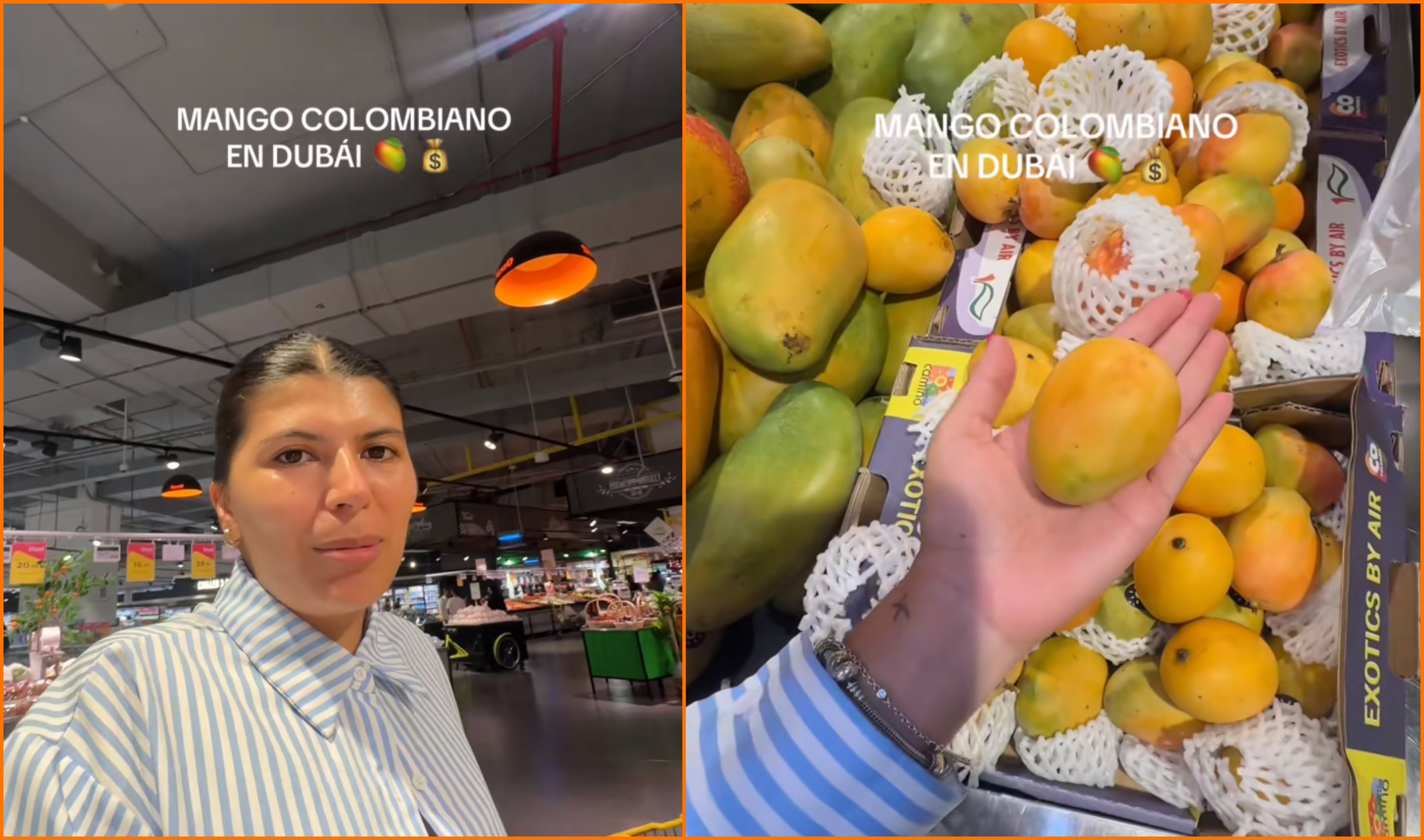 La colombiana aseguró que el precio es muy superior al ofrecido en los supermercados colombianos - crédito erika.mbf7/TikTok