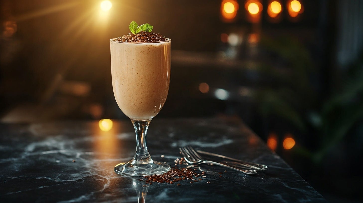 Licuado de linaza, una bebida rica en fibra y omega 3, ideal para mejorar la digestión y la salud diaria. - (Imagen Ilustrativa Infobae)