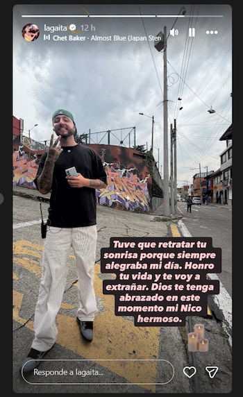 Carolina Gaitán, actriz de Sin senos sí hay paraíso 4, lamentó públicamente la muerte de Nicolás Perdomo, integrante del equipo de transporte de la producción - crédito Lagaita/Instagram