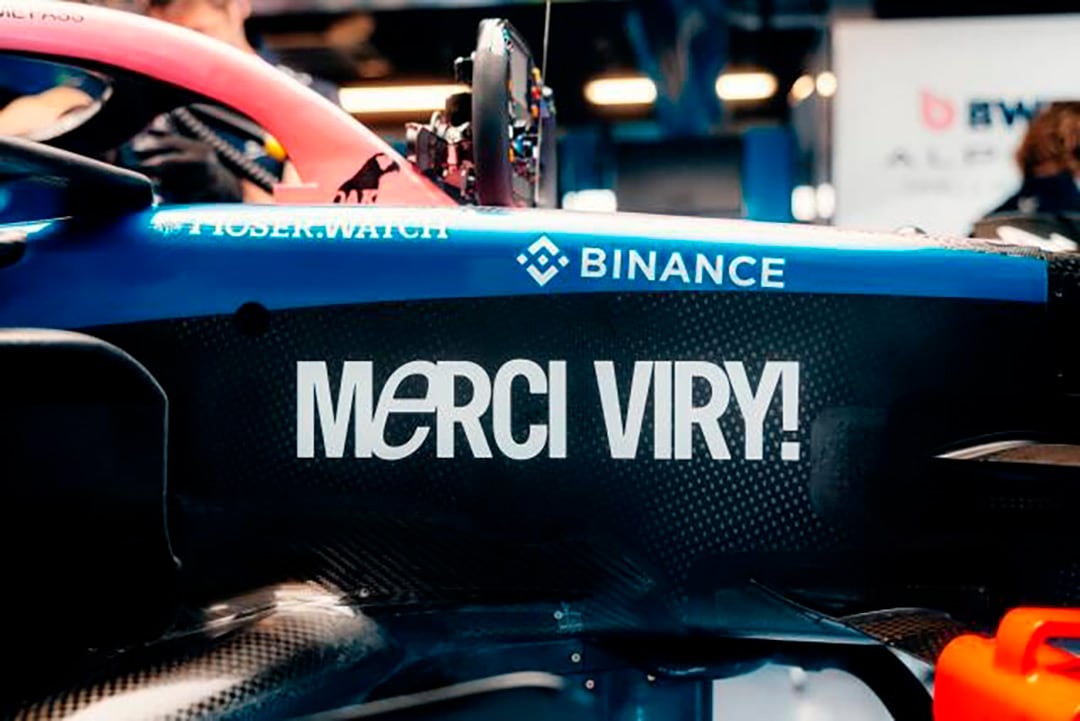 El equipo Alpine F1 exhibió un mensaje especial