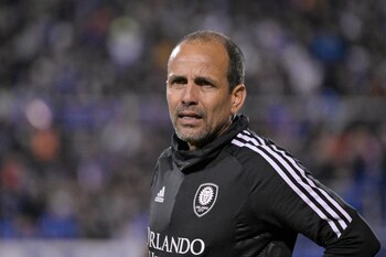 Óscar Pareja jugó en el Independiente Medellín y Deportivo Cali en Colombia, y es entrenador del Orlando City, clásico rival del Inter Miami, desde 2020. Foto: Eric Bolte-USA TODAY Sports