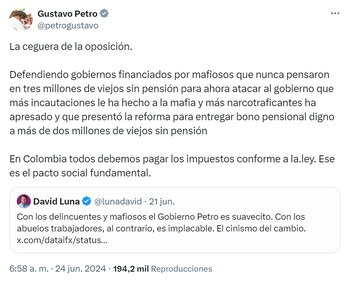 El presidente le respondió a