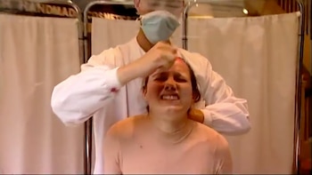 Jaqueline Trade en medio de