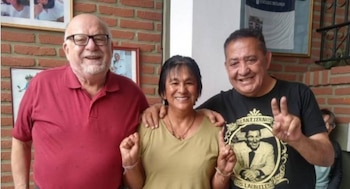 José Schulman junto a MIlagro