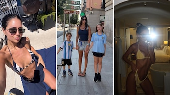 Zaira Nara mostró la intimidad de sus vacaciones en Madrid: fotos en bikini, camisetas de la selección y desconexión