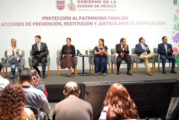 La conferencia fue realizada este 5 de agosto, en el marco de una serie de denuncias mediáticas por despojos en la capital. Crédito: SSC
