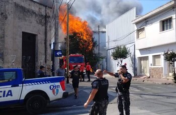 El incendio se desató en