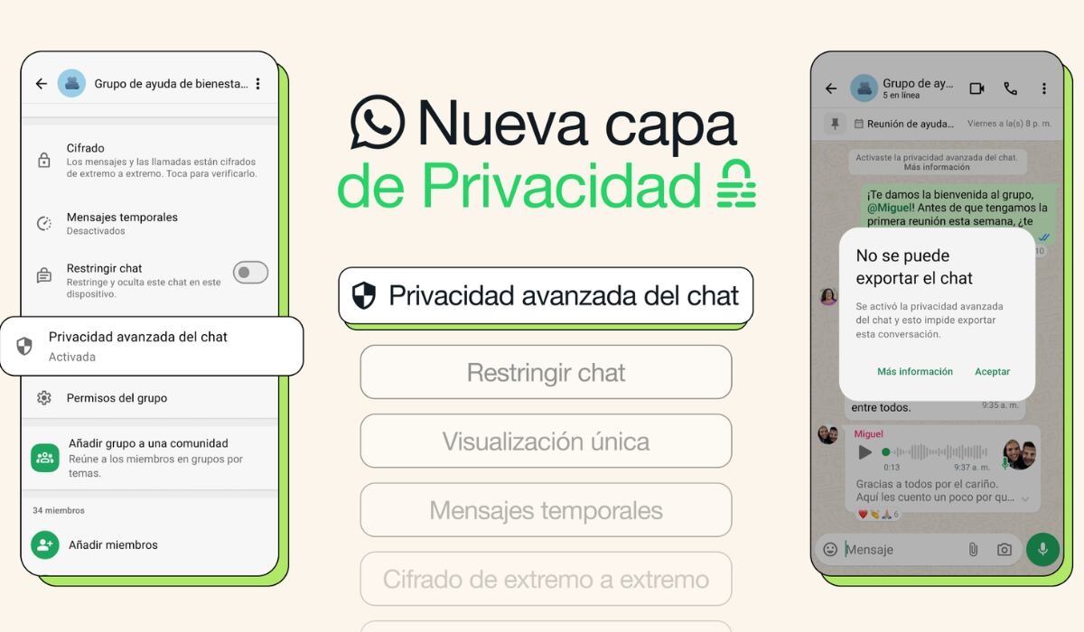 Esta función también limita las interacciones con Meta AI dentro de un chat. (WhatsApp)