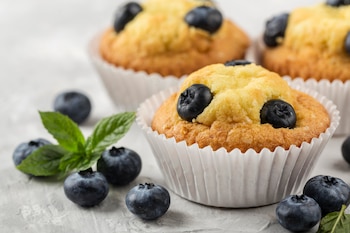 Una alternativa alta en proteina de la receta de muffins clásica