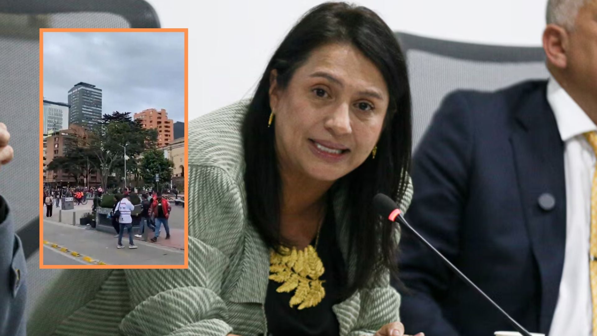 Paola Holguín cuestionó la manifestación frente al Museo Nacional y respaldó a la Policía: “Cumplió su función de garantizar la protesta pacífica”