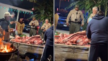 Policía estadounidense interrumpe la parrillada